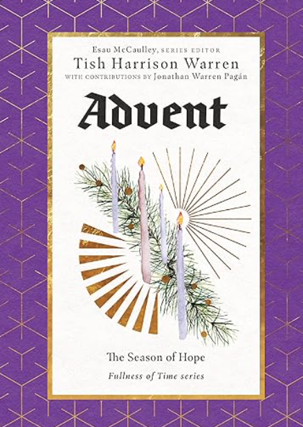 Photo of snowy mountainside with text "The Advent Parish Devotional"